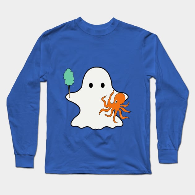 Fairground Ghosts : Octopus Long Sleeve T-Shirt by Vera T.